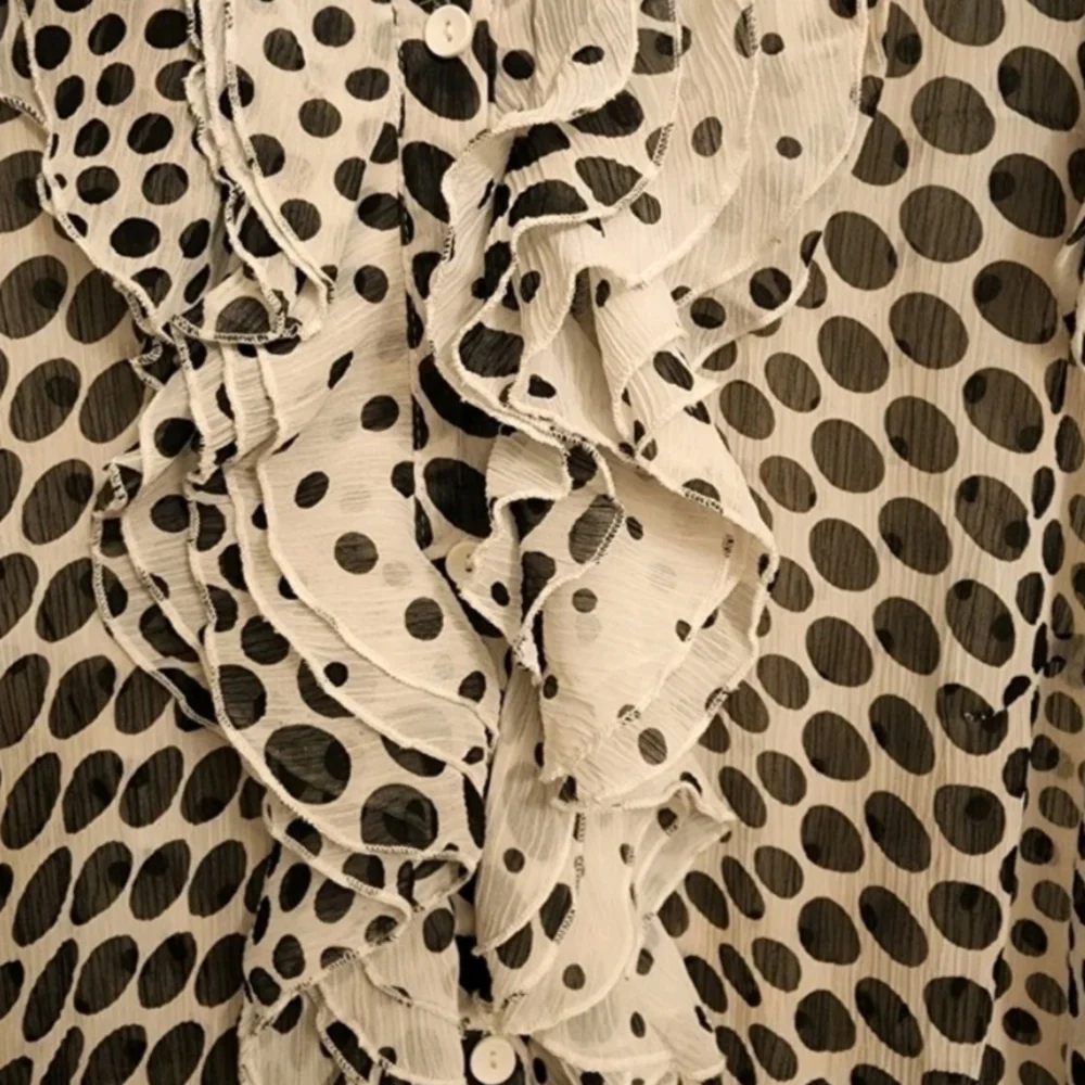 Flash Sale: Polka Dot Ruffle Blouse - Picture 3 of 6